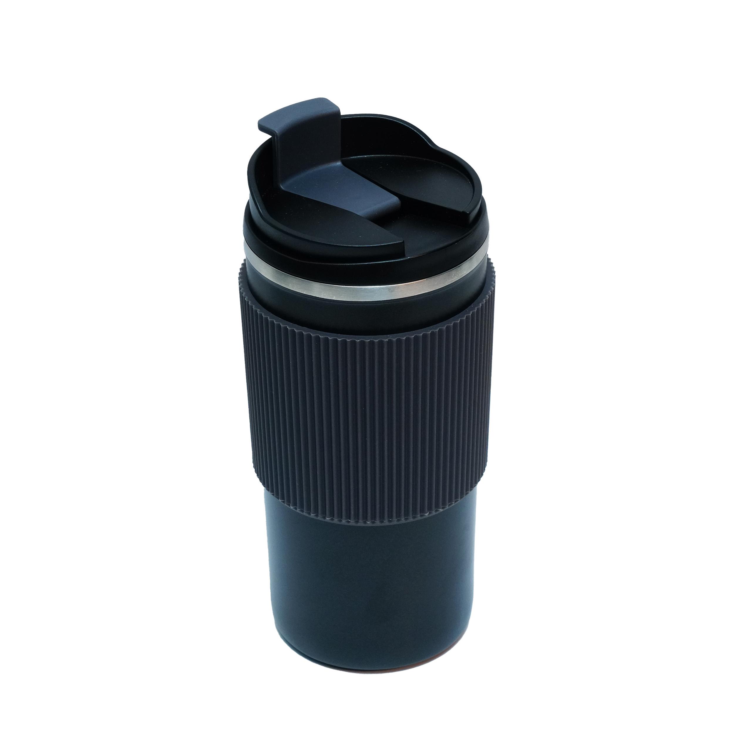 Tumbler With Silcon Grip - Black